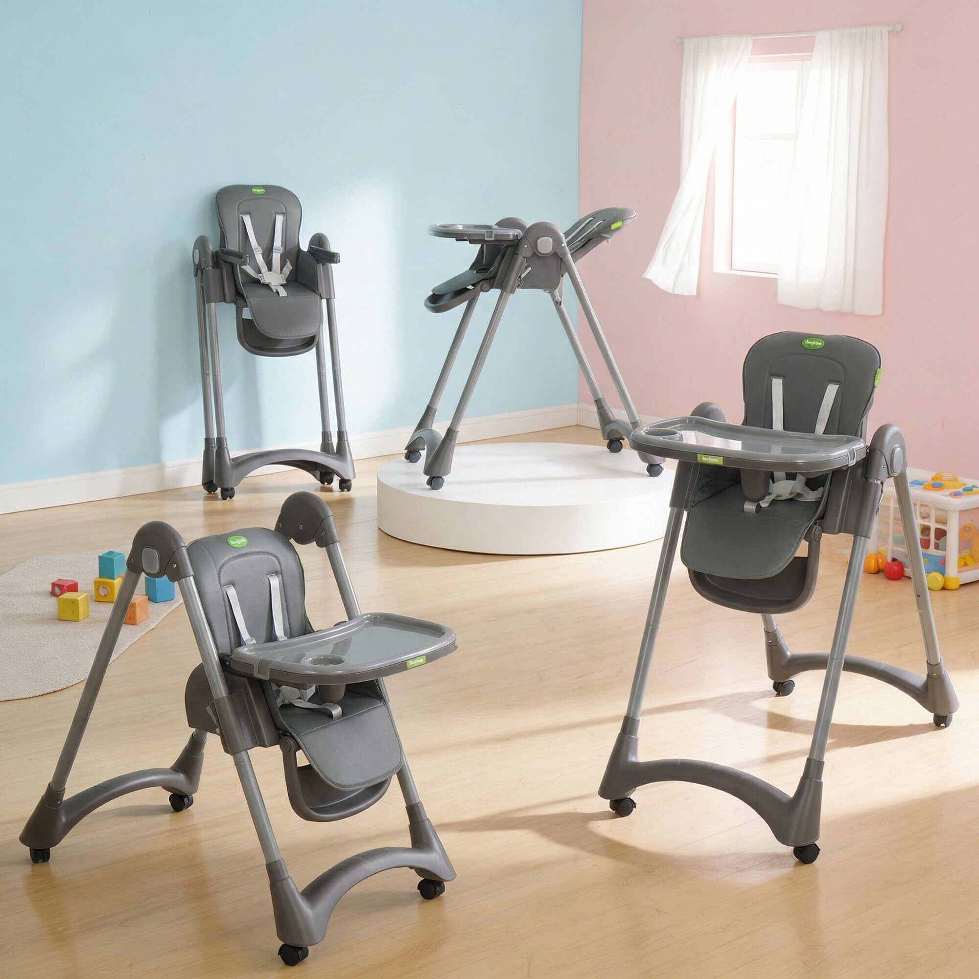 baybee Baby High Chair for Baby 6 to 18 Months,6-Level Height Adjustable Feeding Chair-picture-11