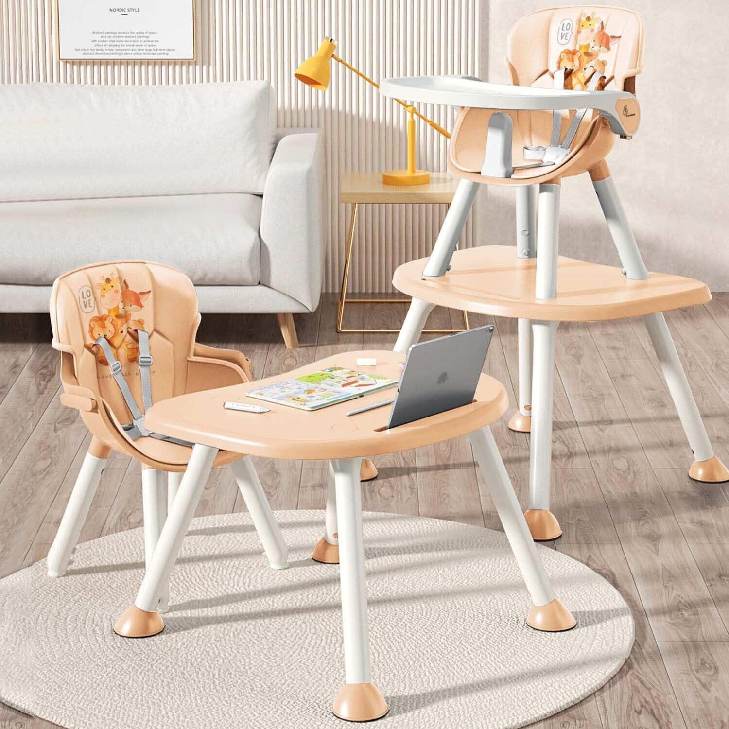 Cherry Berry Safari Baby High Chair | 3-in-1 Chair with Adjustable Meal Tray