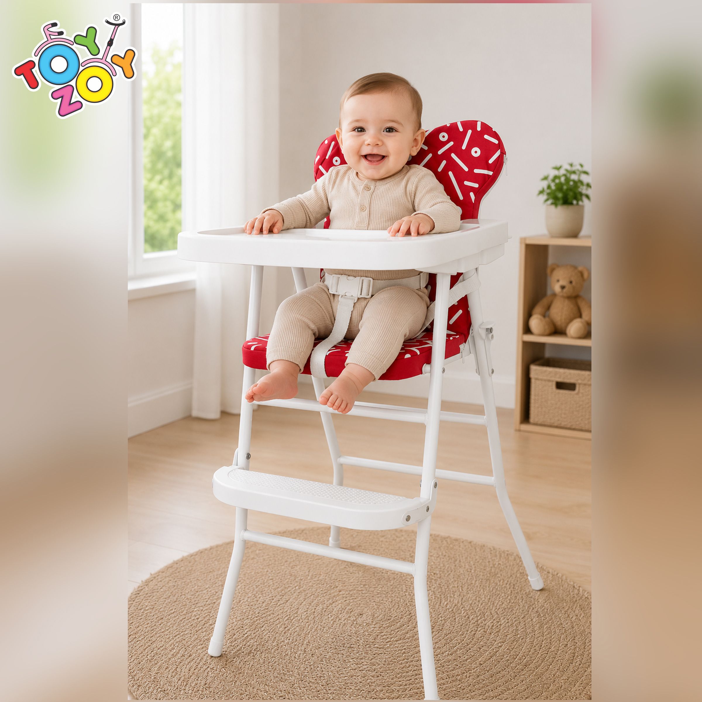 toyzoy Cushy Cheer Baby High Chair and Feeding Chair with and Foldble Design-picture-15