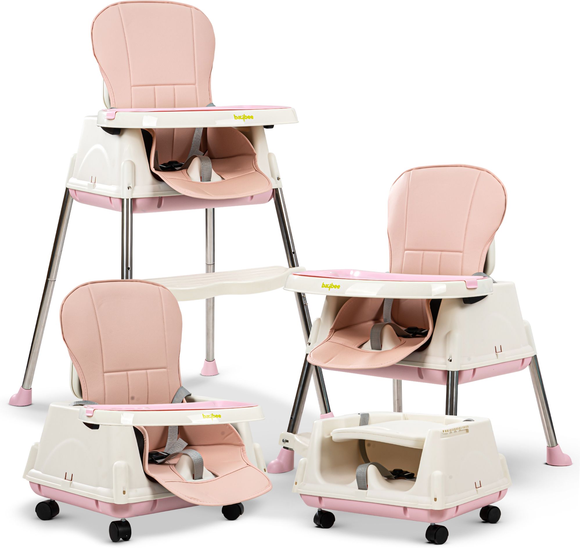 4 in 1 Baby High Chair for Kids with Adjustable Height & Footrest, Baby Feeding