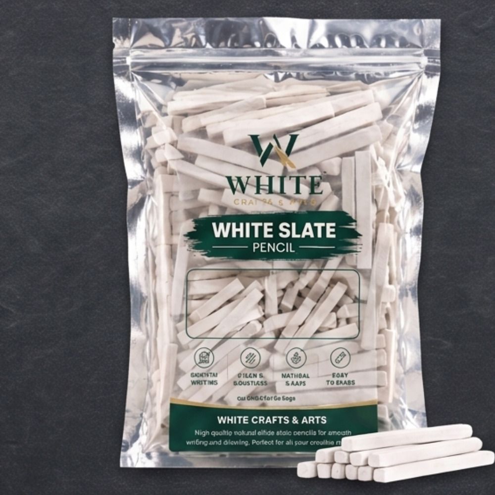 white craft and arts Premium Slate Pencil Natural White Chalk for School Classroom and Home Use Slate Chalk Slate Chalk-picture-29