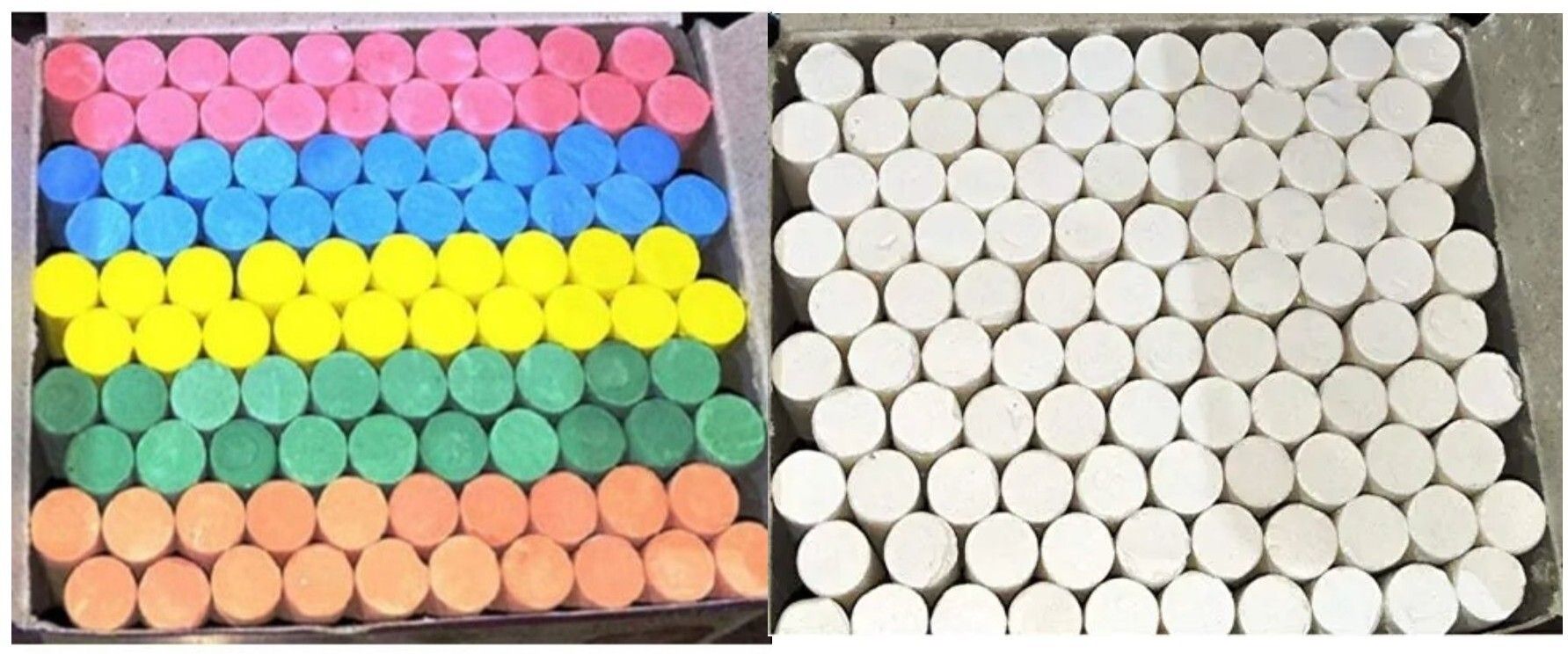 penpal White Dustfree Chalks(100) And Colour Dustfree Chalks(100) for Black Boards Pool Chalk-picture-32