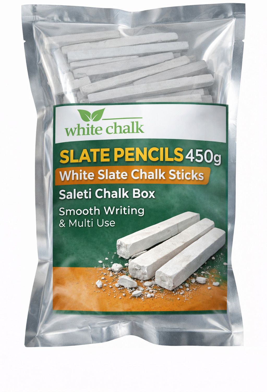 White Slate Pencil 450g Natural Slate Chalk Sticks Saleti Chalk Box Smooth Slate Chalk Edible Chalk for Eating White Slate Pencil-image-24