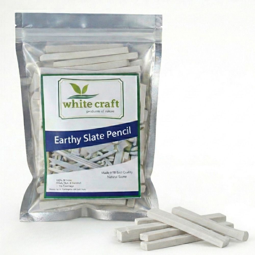 Slate Pencils Natural White Stone Saleti Box Premium Slate Pencil Pencil Chalk Slate Chalk Edible Chalk for Eating White Slate Pencil-image-2