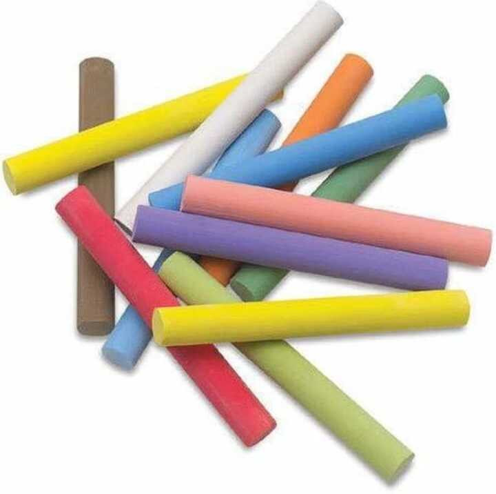 lorviq store L-01 Colourful chalk Regular Blackboard Dust off Chalk image 1
