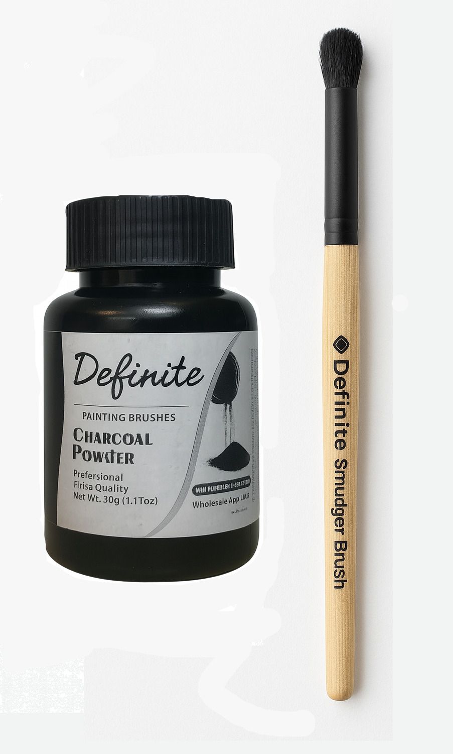 definite Compressed Charcoal Charcoal Powder 30 Grams with Charcoal Spreader Brush for Sketching Drawing Stick-picture-20