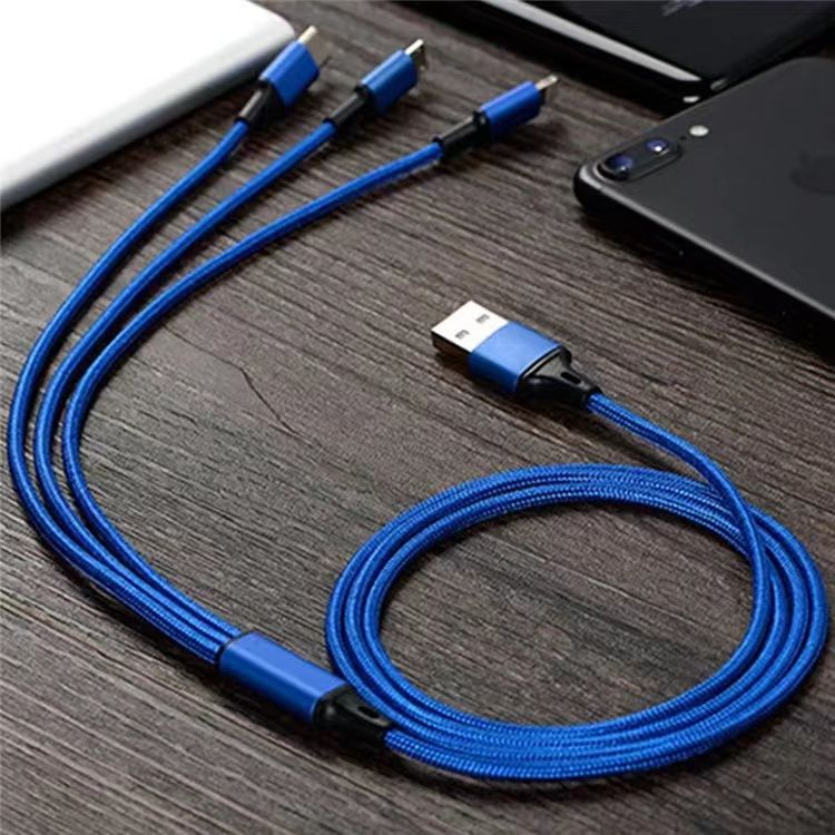 POZUB USB Multi Pins Charging Cable 3in1 Data Cable For iOS/Type-C/Android+Carry Pouch Charging Pad-image-15