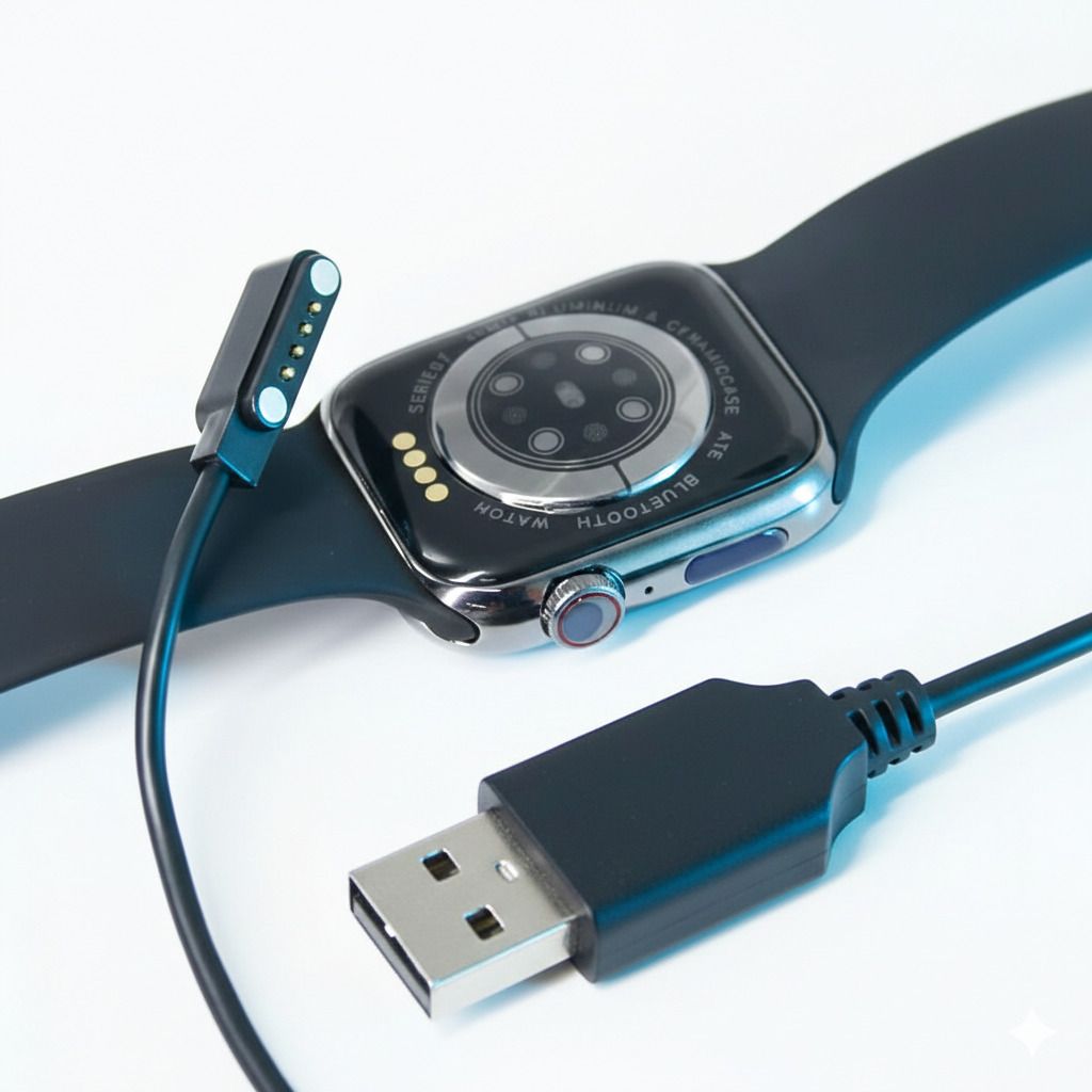 TrastOn FireBolt Talk & Talk Pro 4-Pin Magnetic Smartwatch Charger USB Cable Fast Watch Charging Pad-image-6