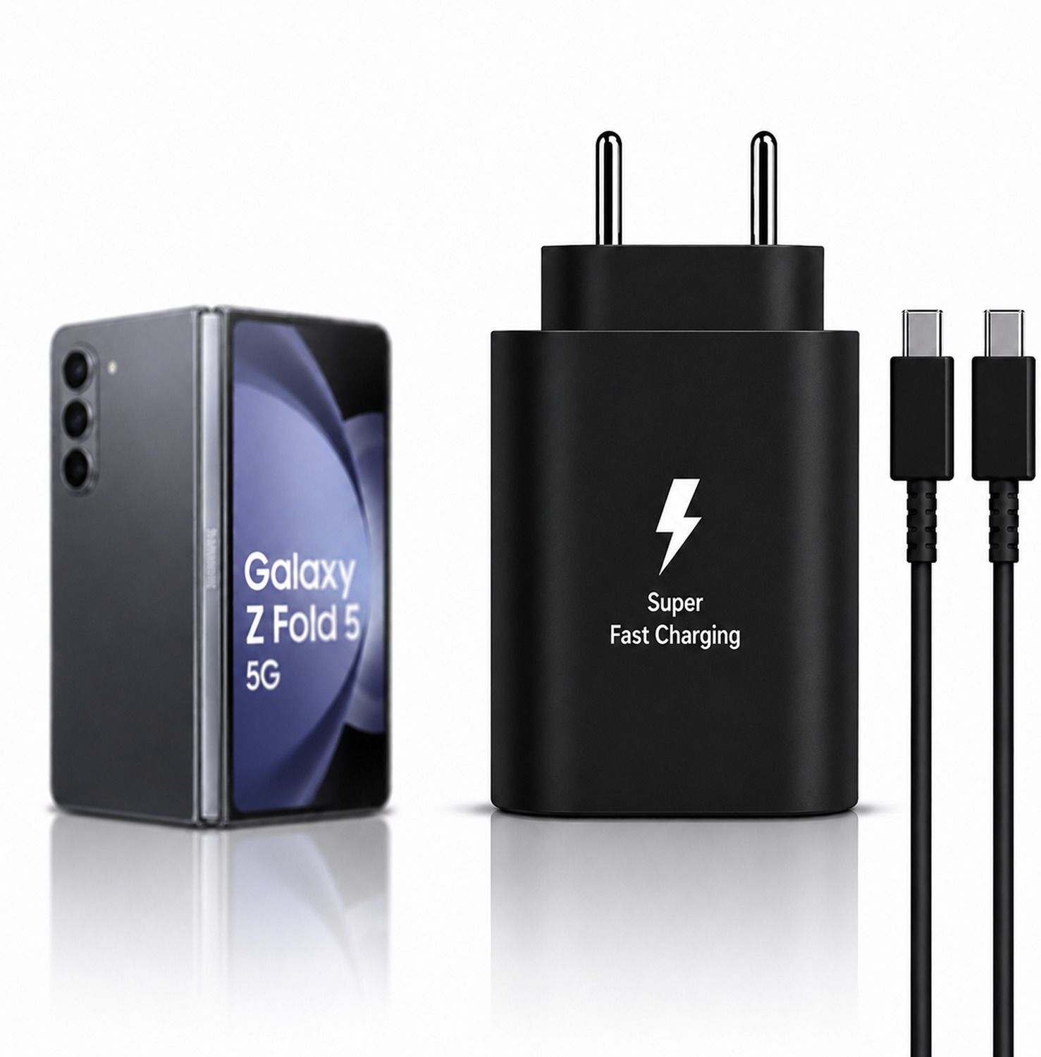 ZYBUZ Samsung 25W Original Superfast Charger Adapter Cable for Galaxy Z Fold 5 5G Charging Pad-image-27