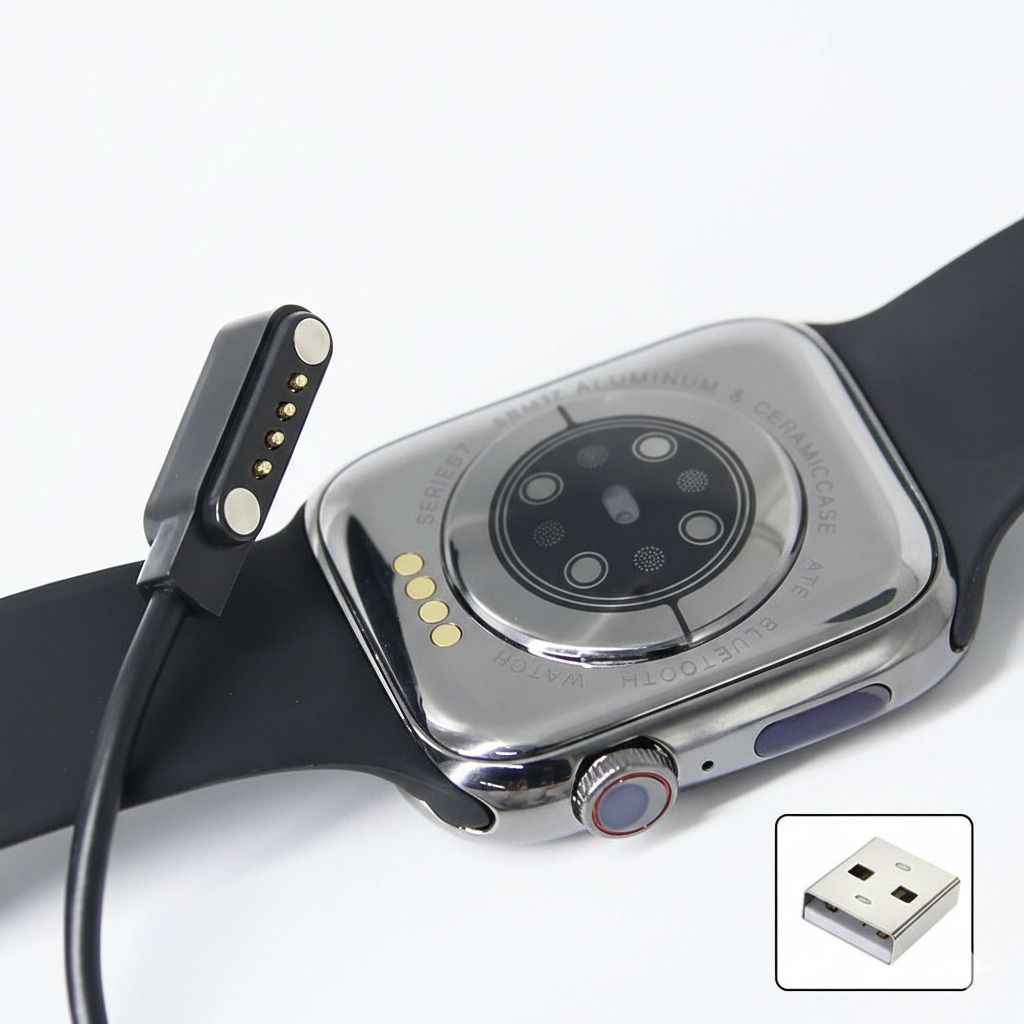 TrastOn FireBolt Thunder & 360 Pro 4-Pin Magnetic Smartwatch Charger USB Cable Fast Charging Pad-image-49
