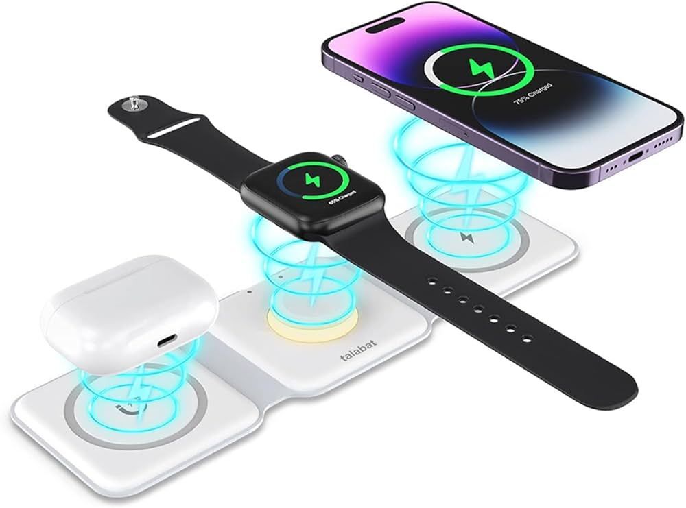 OSTALY 3-in-1 Wireless Charging Pad | Portable On-the-Go Magnetic & Smart Watch Charging Pad-image-26