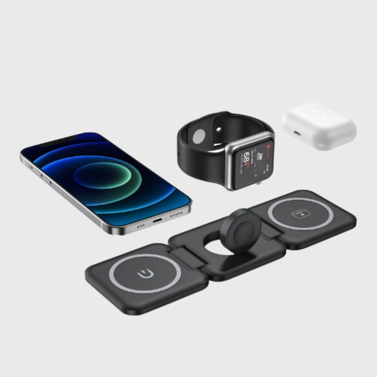 MARS 3 in 1 Magnetic Foldable MagSafe Compatible Wireless Charger for iPhone Charging Pad-image-43