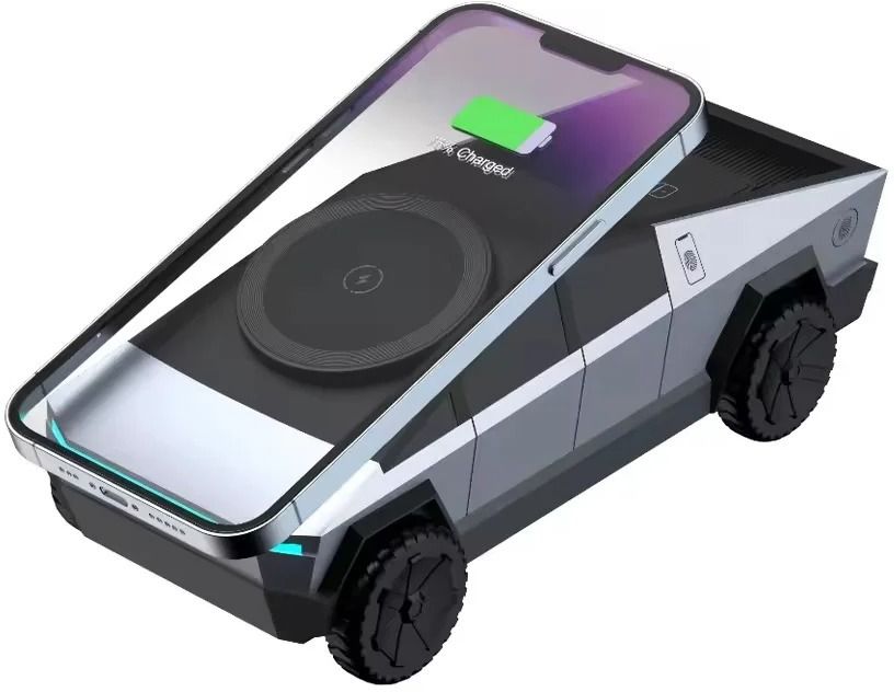 Fitpro Cybertruck-like Desktop Decor | 3-in-1 Wireless Charging Station | Charging Pad-image-36