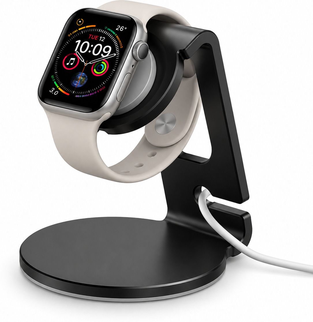 mizi Apple Watch Charger Stand Aluminium Magnetic Dock for Ultra Series 11-1 SE – Blk Charging Pad-image-3