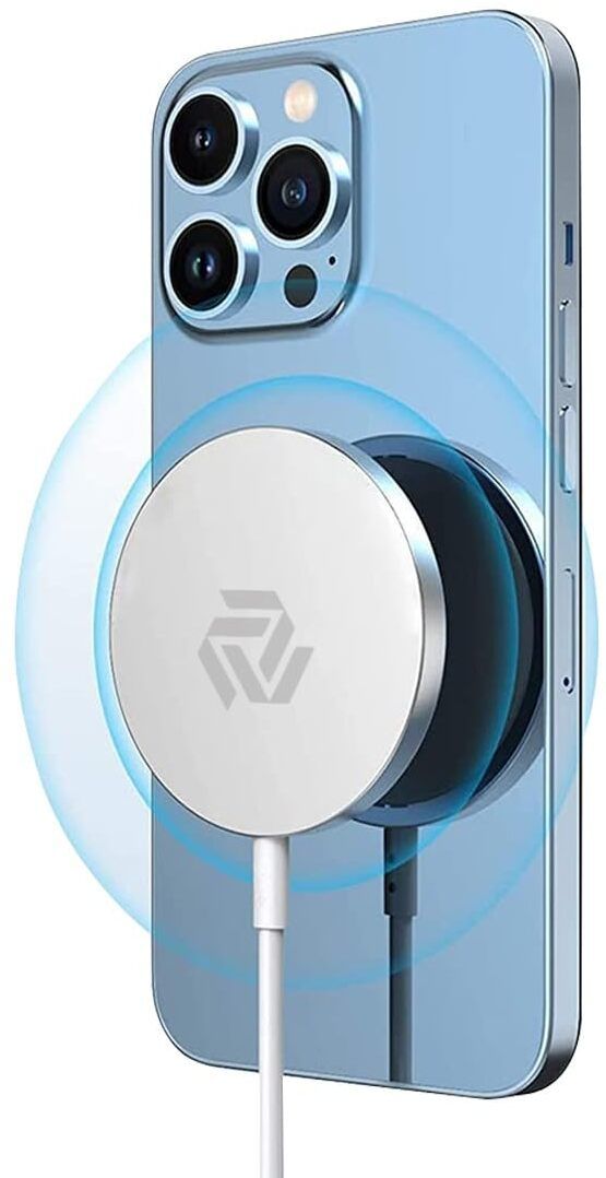 INNOVIX 15W MagSafe Compatible Magnetic Wireless Charger for iPhone 12-16 & AirPods WHT Charging Pad-image-33