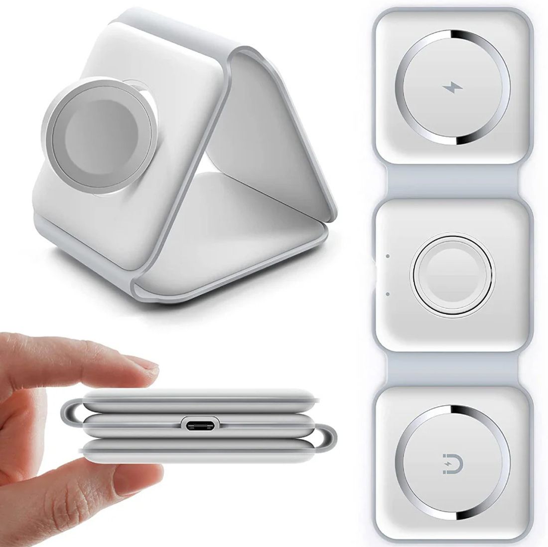 MARS Multi-Device 3-in-1 Charger for Apple Watch, AirPods, iPhone Charging Pad-image-17