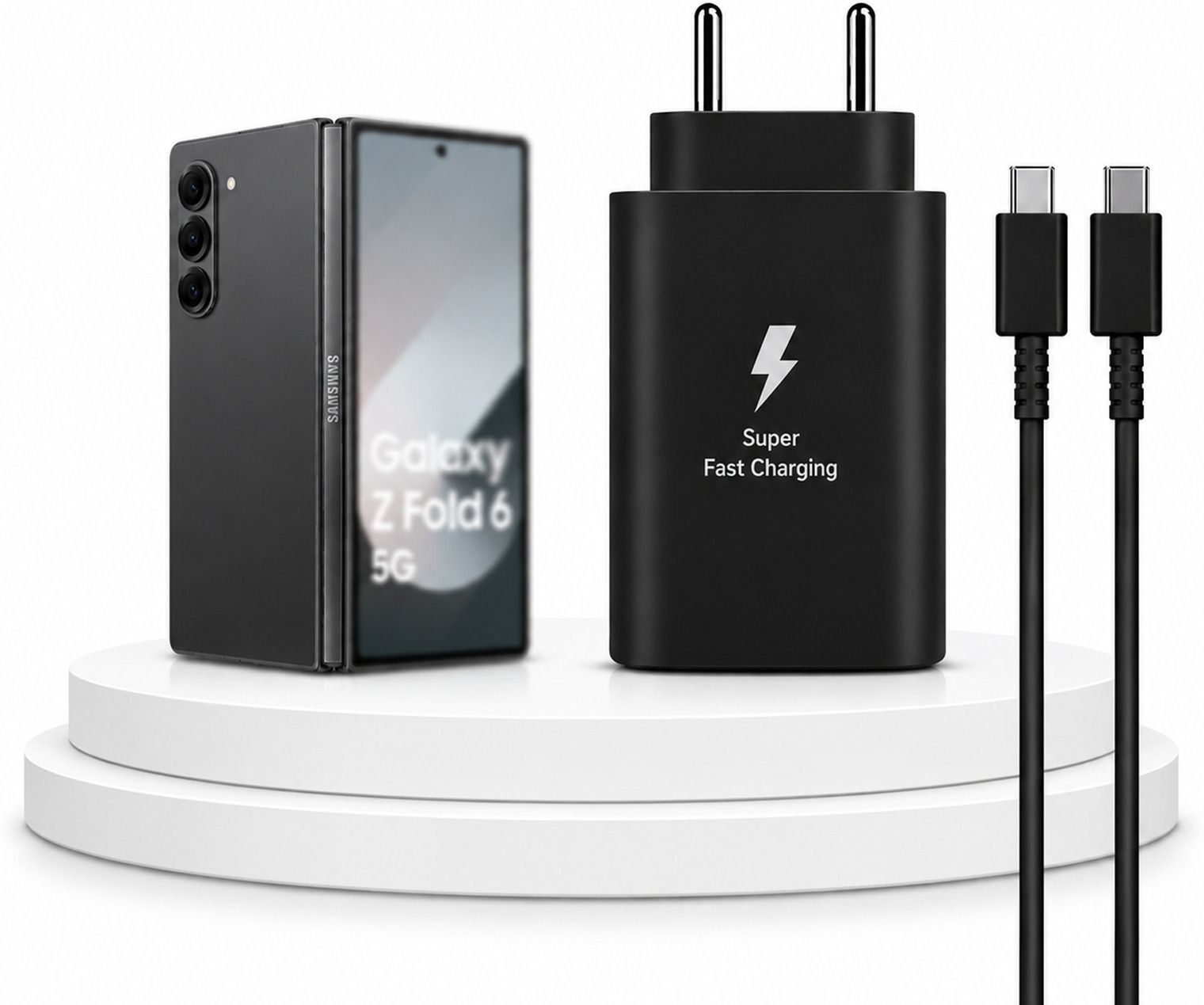 ZYBUZ Samsung 25W Original Superfast Charger Adapter Cable for Galaxy Z Fold 6 5G Charging Pad-image-25