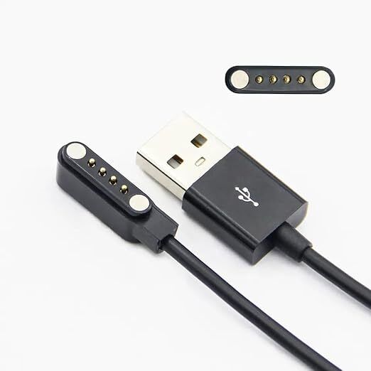 GENIUSGRAWTH 4 Pin USB Fast Charger Magnetic Charging Cable Adapter -Thunder Watch Charging Pad-image-34