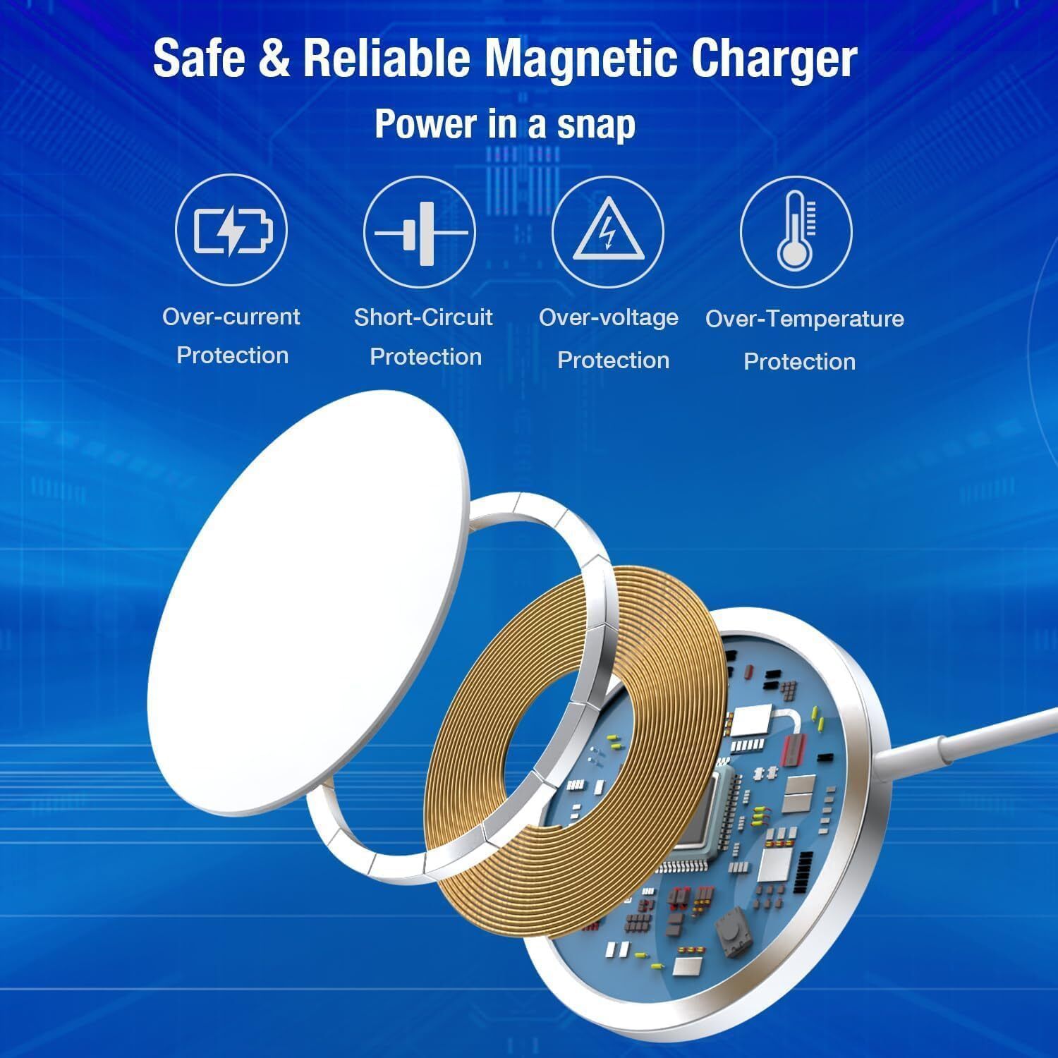 4uonly Magnetic Wireless Charger CX7 Charging Pad-image-20