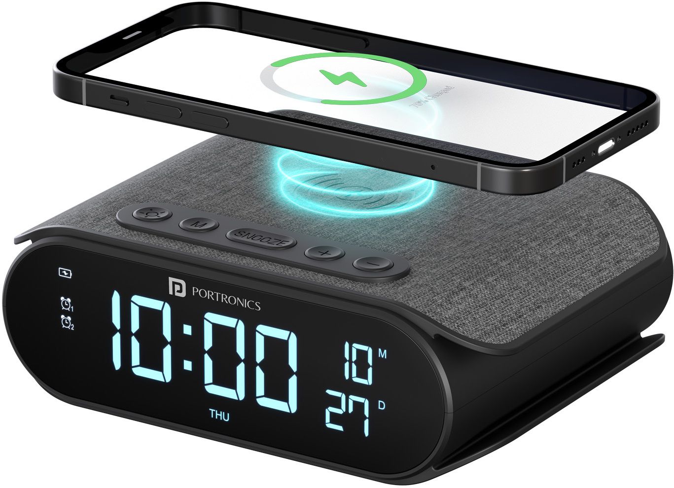 Portronics VoltClock 15W Wireless Charger for all Compatible Wireless Charging Smartphones Charging Pad-picture-21