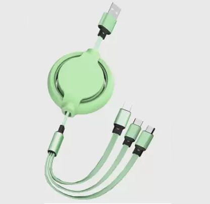 BUFONA 3IN1 Mobile Data Cable Multiple Pin Charging Cable Quick Charging Data cable Charging Pad-image-2