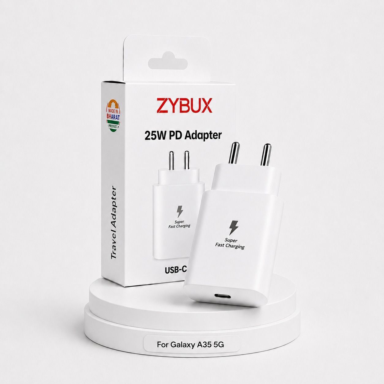Zybux Samsung 25W Original USB C Super Fast Galaxy A35 5G Mobile Charging Adapter Charging Pad-image-26