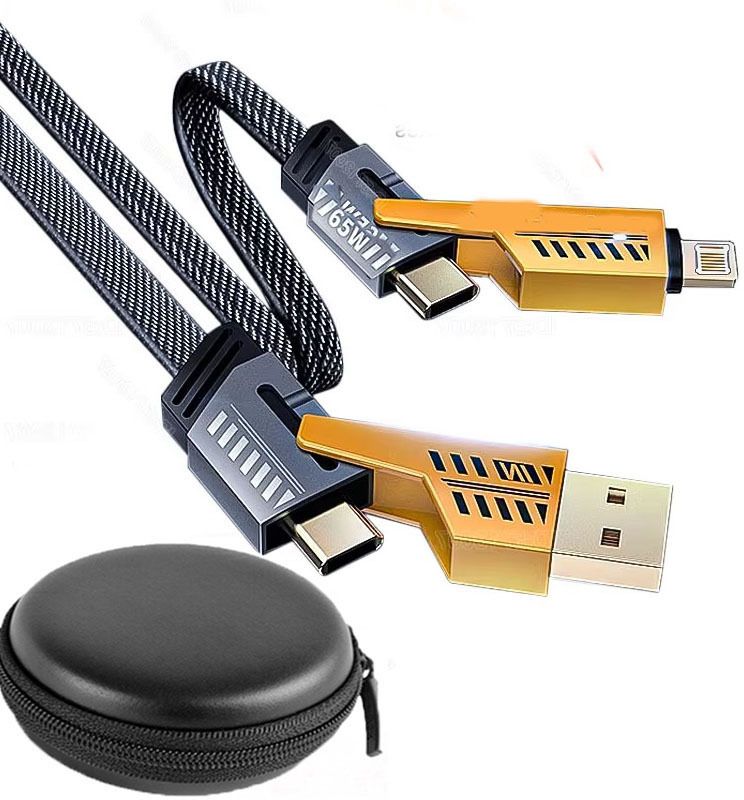 BUFONA USB C Data Transfer Mobile Multi-Charging Cable 4 In 1 Charging Cable 65w Cable Charging Pad-image-10