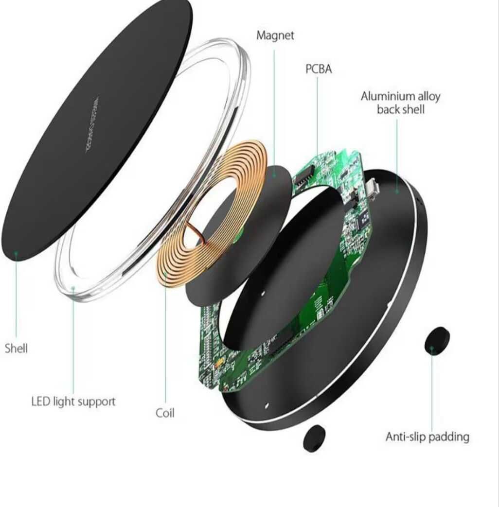 NEXATECH Wireless Round Charger 20W Fast Charging Pad Light Weight Charging Pa Charging Pad-image-12