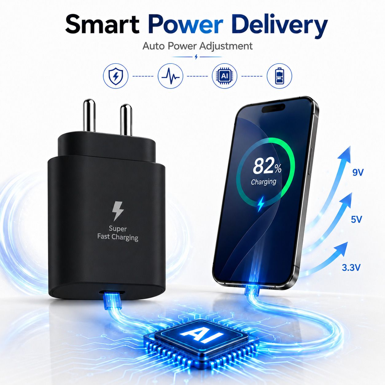 Zybux 25W Type-C Original Samsung Galaxy M36 5G Mobile Super-Fast Charger Adapter Charging Pad-picture-37