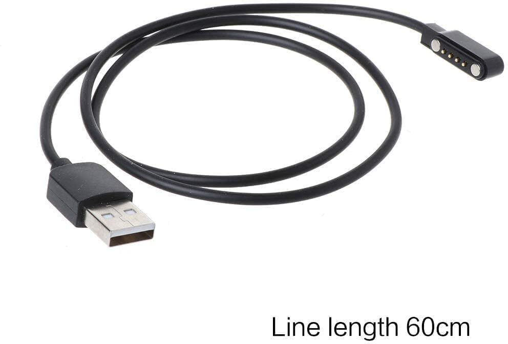 clickon USB Cable, Magnetic 4-Pin Charger for Firebolt Invincible Watch 4mm Adapter Charging Pad-image-7