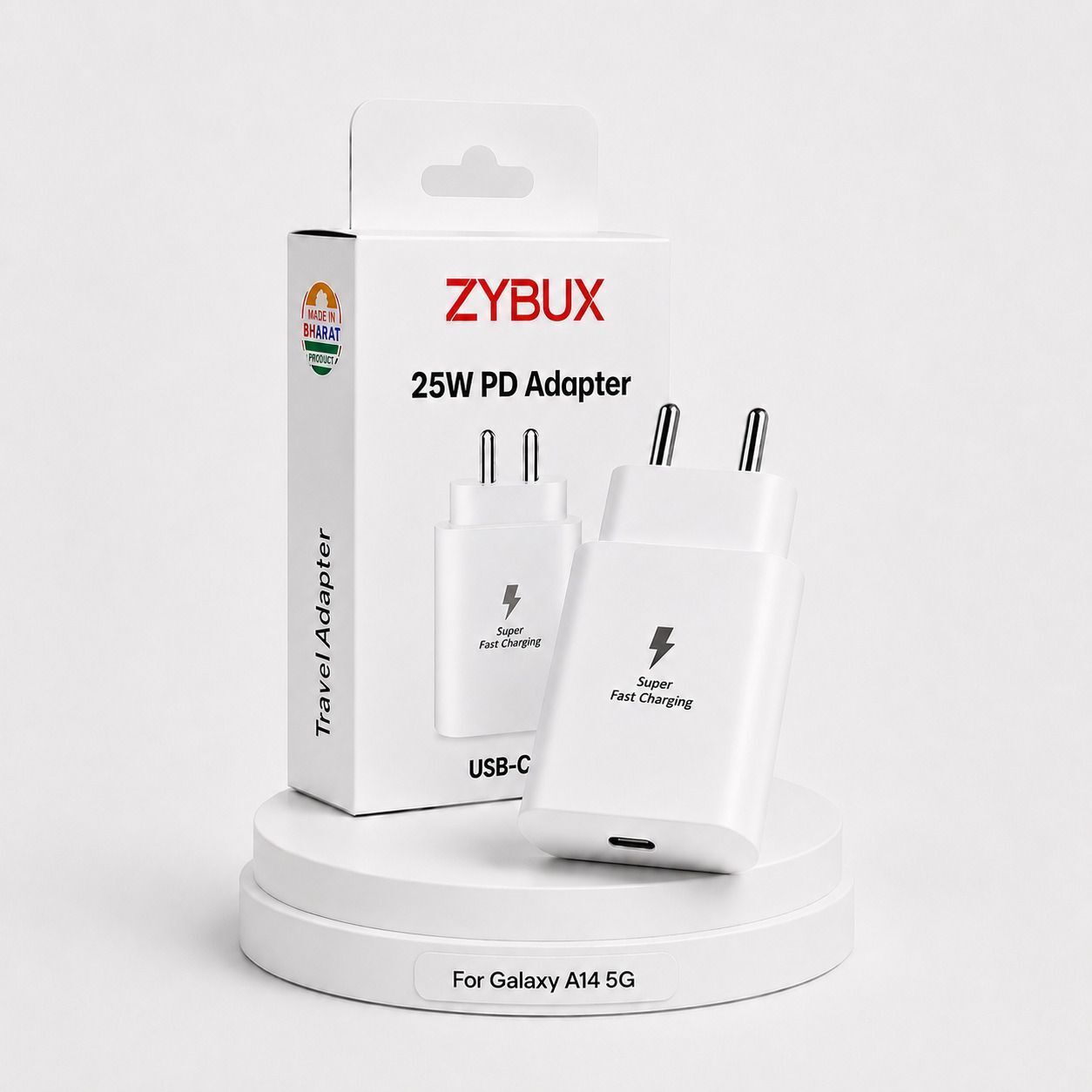 Zybux Samsung 25W Original Type-C Super Fast Galaxy A14 5G Mobile Charging Adapter Charging Pad-picture-38