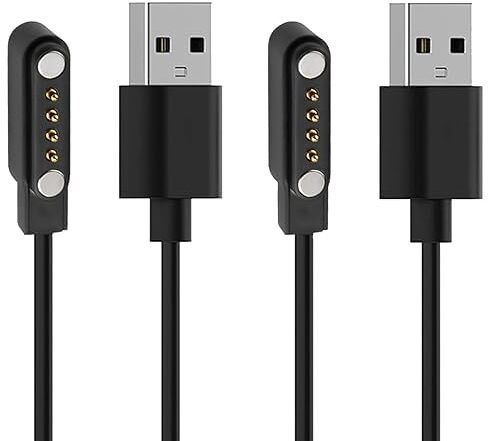 parth 4 Pin USB Fast Charger Magnetic Charging Cable Adapter for FireBolt, [Pack Of 2] Charging Pad-image-27