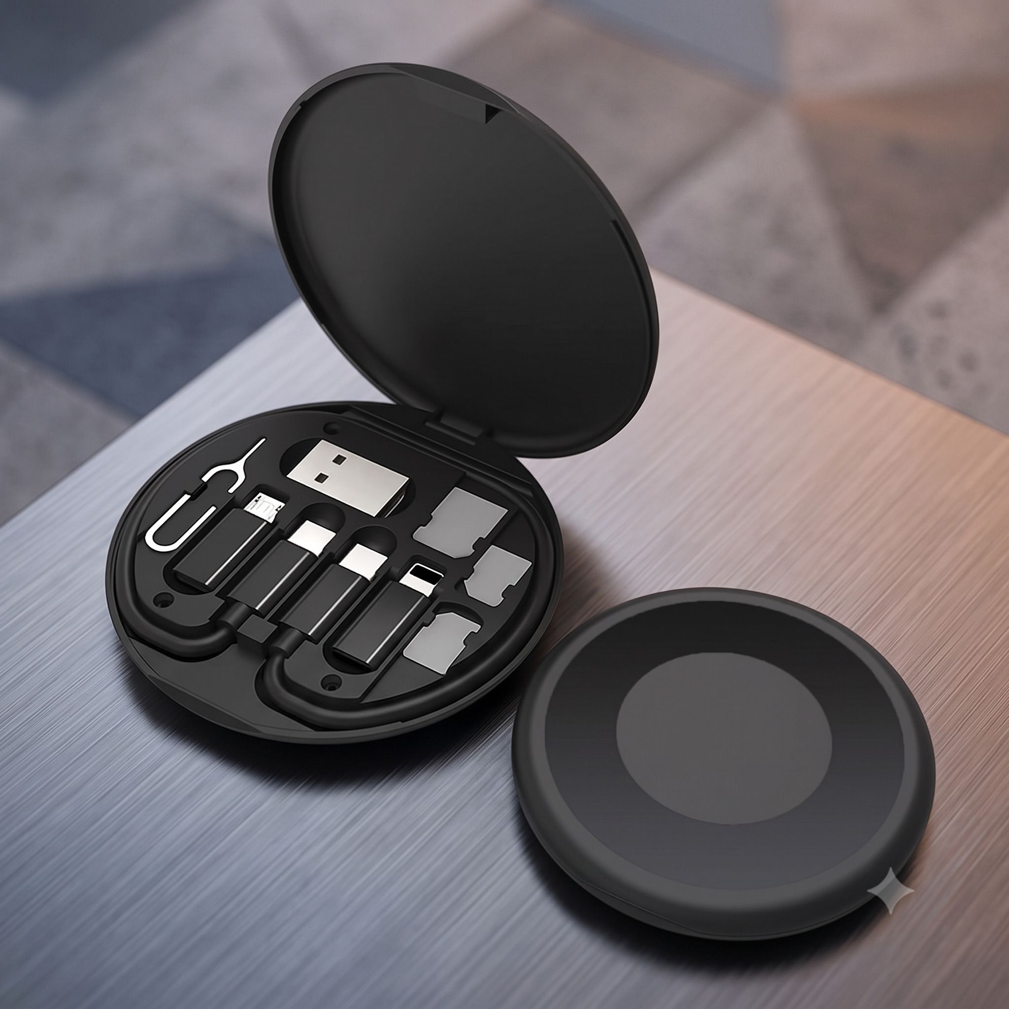 Hardini Multi-Functional Compact Travel Adapter Kit 60W Type-C Fast Charging Cable Charging Pad-image-18