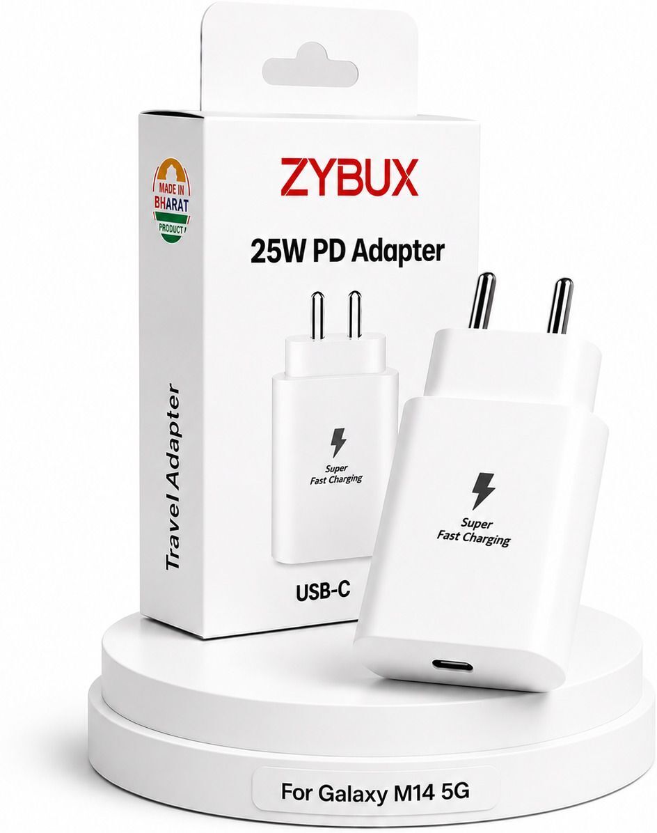 Zybux Samsung 25W Type-C Original Super Fast Galaxy M14 5G Mobile Charging Adapter Charging Pad-picture-29
