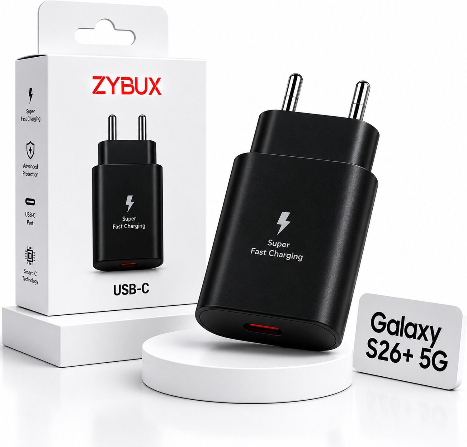 Zybux 25W Type-C Superfast Original Charging Adapter for Samsung Galaxy S26 Plus 5G Charging Pad-image-24