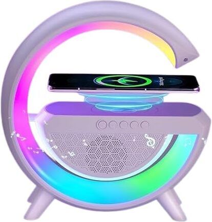 Mr fix Multi-Function Bluetooth Speaker Lamp with Wireless Charging A8 Charging Pad-image-19
