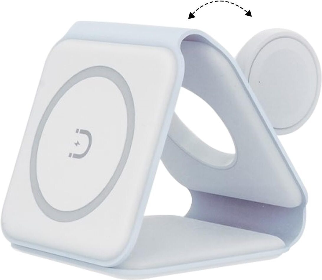 JTP 3 in 1 Folding Magnetic Wireless Charger 15W - Built-in Powerful Magnet Charging Pad-image-16