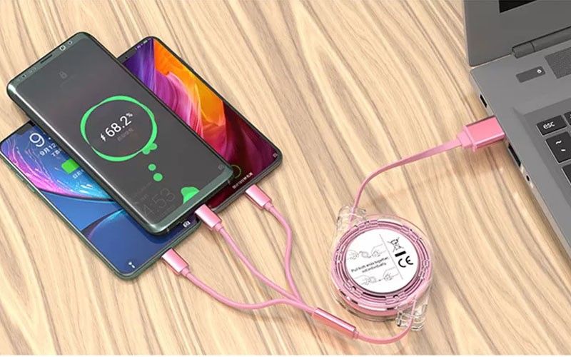 G2L fast Charging 3 IN 1Mobile Charging Line Cable Type-C Micro Phone Pin Charging Pad-image-24