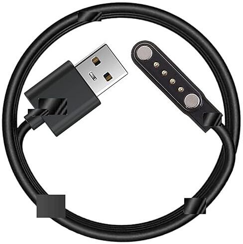 Expresscraft 4 Pin Smart Watch Magnatic Charger Compatible M8 plus- plus, Black Charging Pad-image-8