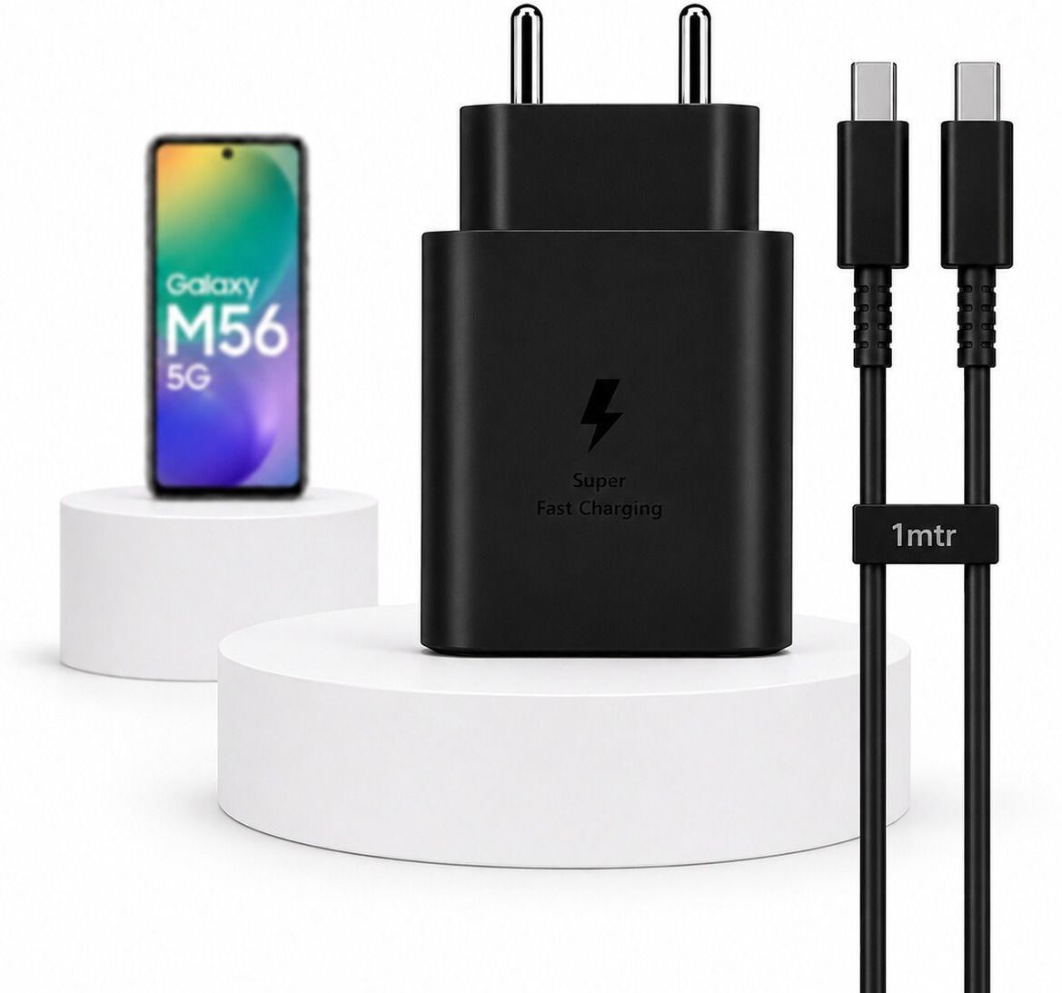 ZYBUZ 25W Original Type-C Superfast Samsung Galaxy M5 5G Mobile Charger Adapter Cable Charging Pad-image-49