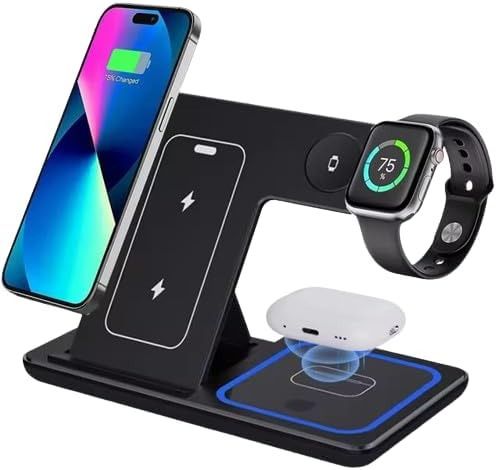 Cabepow 3 in 1 Wireless Charger 23 W Foldable Stand for iPhone 17 to 12, iWatch,Airpods Charging Pad-image-28