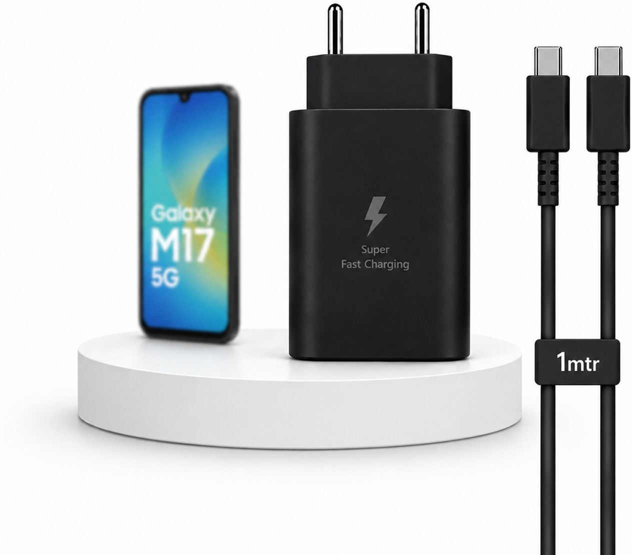 ZYBUZ 25W Original Type-C Superfast Samsung Galaxy M17 5G Mobile Charger Adapter Cable Charging Pad-image-46