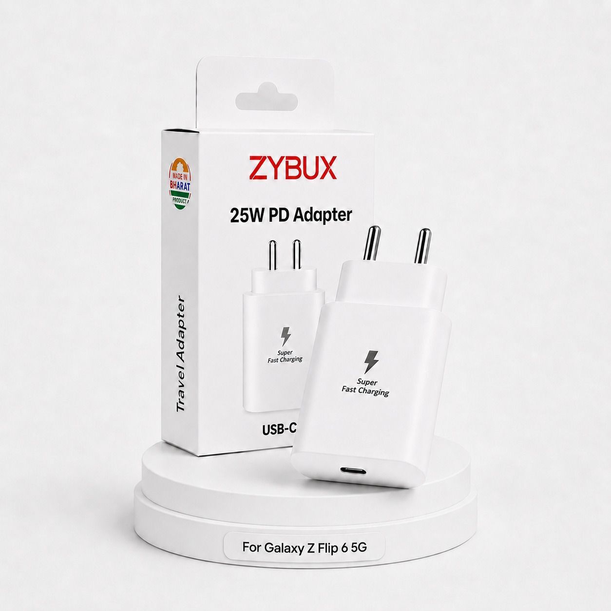 Zybux 25W Type-C Superfast Samsung Galaxy Z Flip 6 5G Mobile Original Charger Adapter Charging Pad-image-43