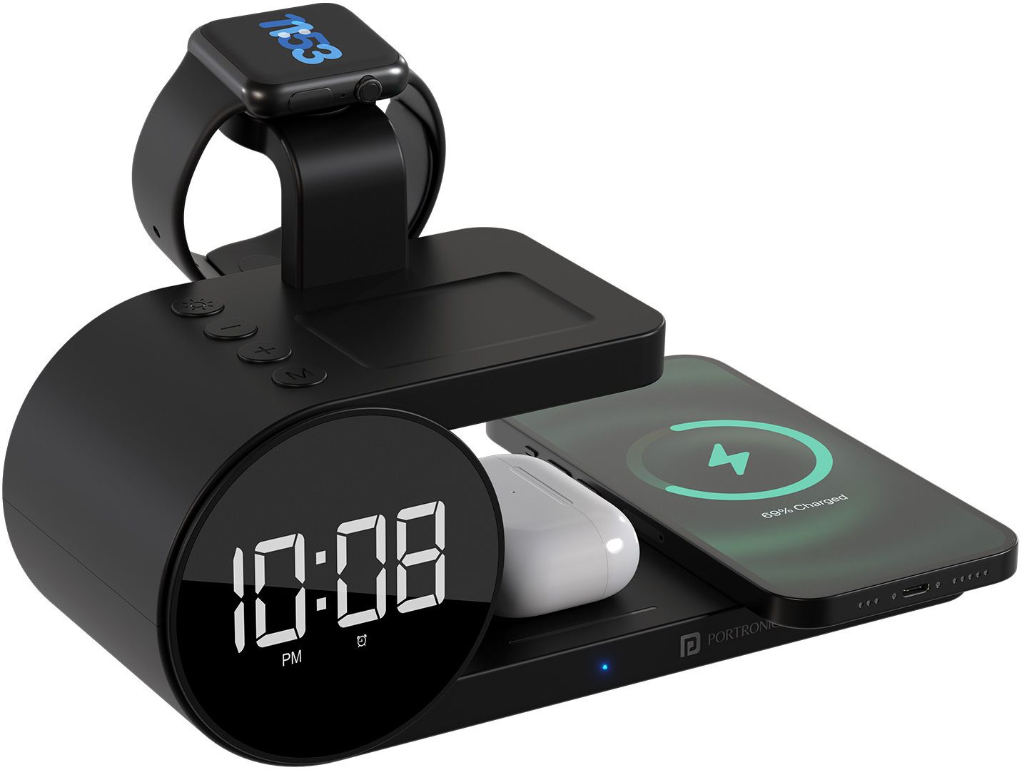 Portronics Freedom 6 15W Wireless Charger for Smatphones,Earbuds & Watch Wireless Charging Charging Pad-picture-22