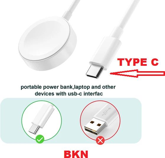 bkn Wireless Charging TYPE C for Apple Watch Ultra 49mm & Series 9 8 7 6 5 4 3 2 1 Charging Pad-image-33