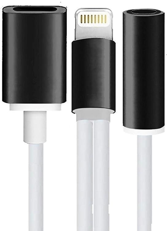 DRUMSTONE Multicolor MY026 Lightning & Headphone Adapter | 2-in-1 Charger & AUX Gift Phone Converter-image-2