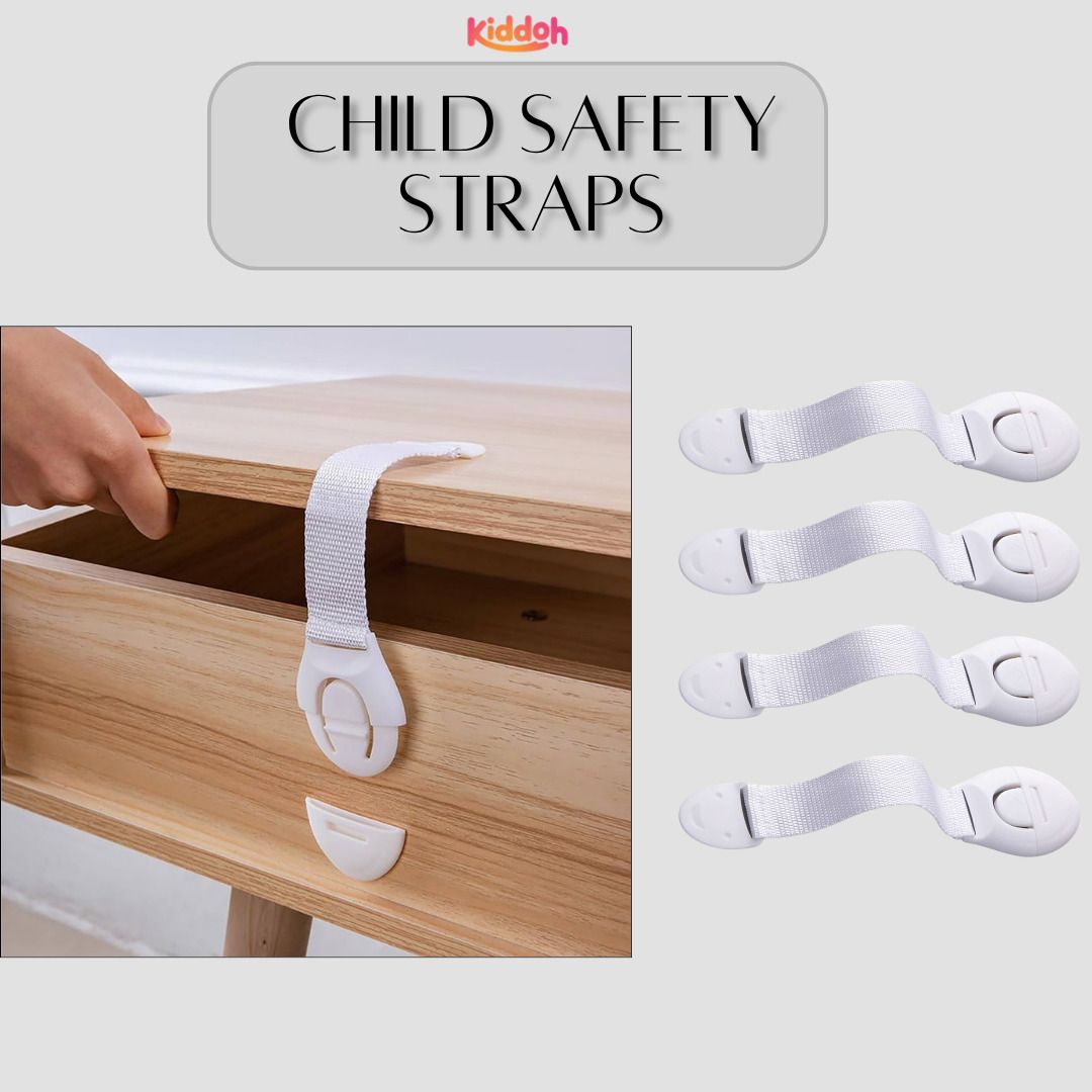 kiddoh No Drill Safety Locks Pack of 4 Child Safety Strap Lock-picture-27