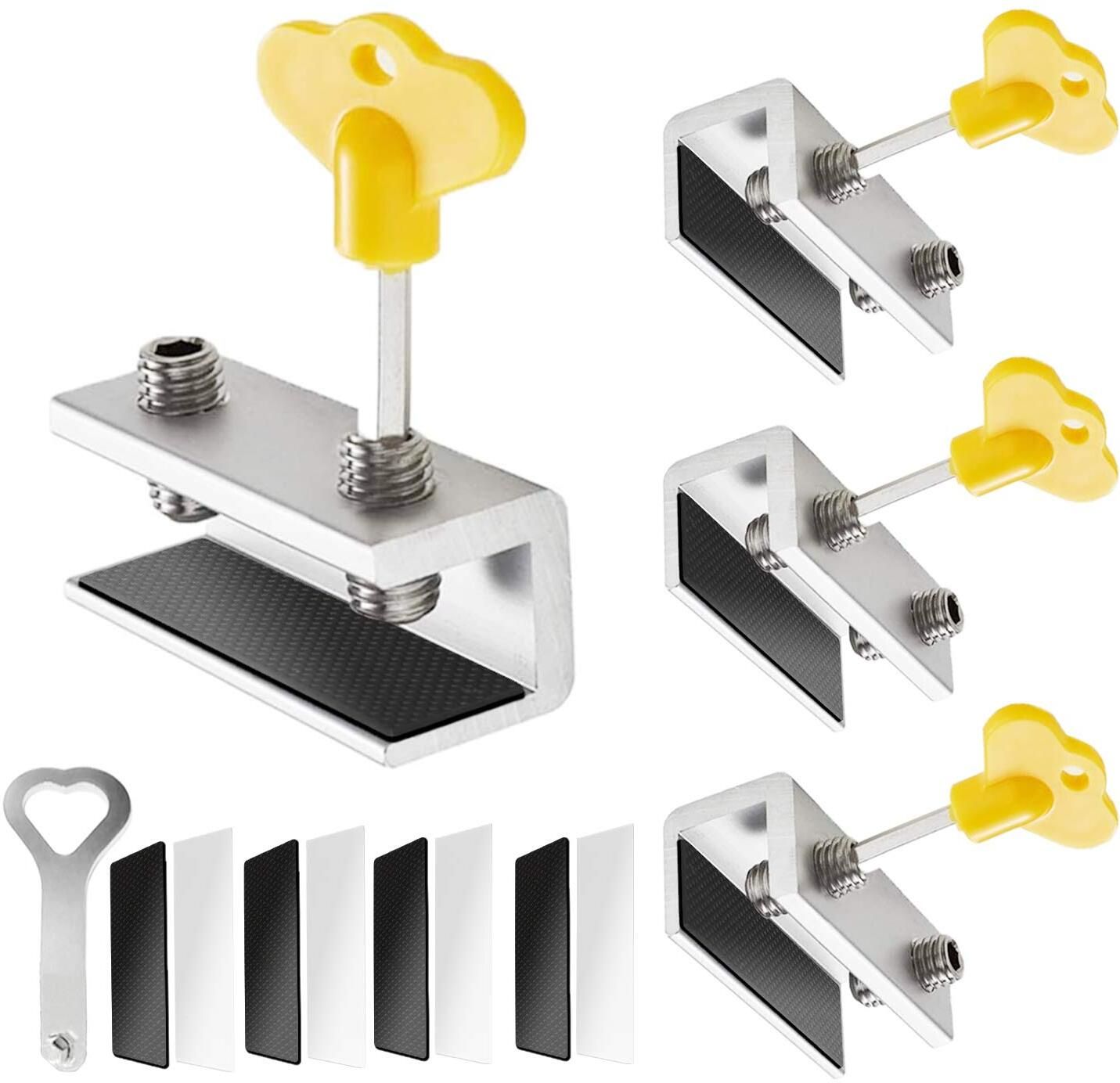 HASTHIP Sliding window locks set for child safety aluminum adjustable security lock Sliding Window Safety Locks Set-picture-10
