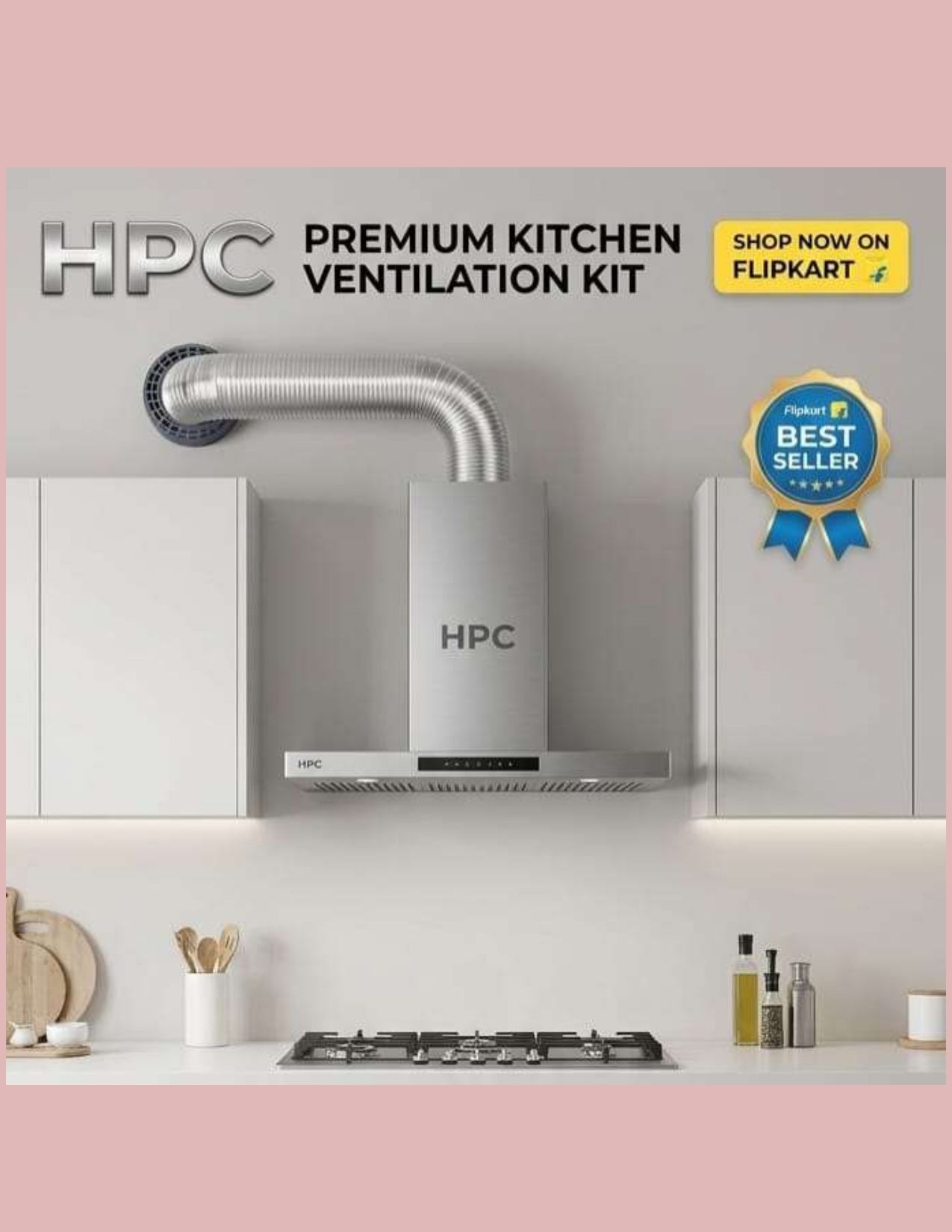 Kitchen Chimney Exhaust Duct Aluminium Pipe Kit 026 1000 CMH 60 cm Chimney-image-32