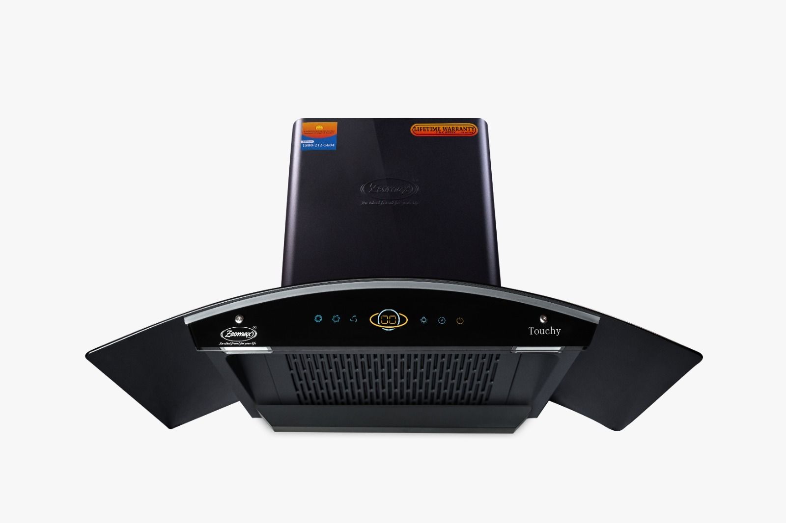TOUCHY 90 Auto Clean Ceiling Mounted Black 1600 CMH Chimney-image-20